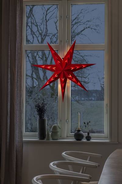 Bilde av Pappstjerne 78 cm rd flyel gull innside 